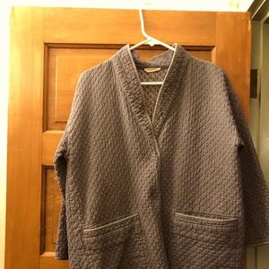 Eileen Fisher kimono style jacket in cotton weave